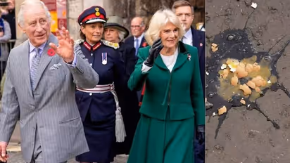 ಬ್ರಿಟನ್ ರಾಜ ದಂಪತಿ ಮೇಲೆ ಮೊಟ್ಟೆ ಎಸೆದ ವಿದ್ಯಾರ್ಥಿ: ವಿಡಿಯೋ ವೈರಲ್