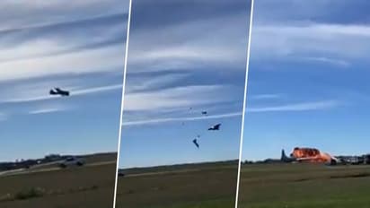 Two World War II planes collide mid-air during US airshow in Texas, 6 feared dead