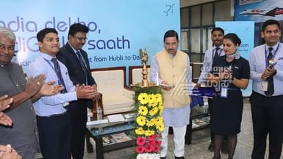 ಹುಬ್ಬಳ್ಳಿ-ದೆಹಲಿ ವಿಮಾನ ಸೇವೆಗೆ ಕೇಂದ್ರ ಸಚಿವ ಜೋಶಿ ಚಾಲನೆ