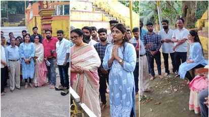 ಕಟೀಲು ದೇವಸ್ಥಾನಕ್ಕೆ ಭೇಟಿ ನೀಡಿದ 'ಕಾಂತಾರ' ನಟಿ ಸಪ್ತಮಿ; ಸೆಲ್ಫಿಗಾಗಿ ಮುಗಿಬಿದ್ದ ಫ್ಯಾನ್ಸ್ 