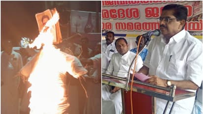 വിഴിഞ്ഞം സമരപന്തലിൽ സുധീരൻ, മുഖ്യമന്ത്രിയോട് ആവശ്യപ്പെട്ടത് ഒരേ ഒരു കാര്യം; സുധീരന്റെ കോലം കത്തിച്ച് മറുപക്ഷം