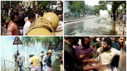 തലസ്ഥാനം യുദ്ധക്കളം; യൂത്ത് കോൺഗ്രസ് മാർച്ചിൽ സംഘർഷം, യൂണിവേഴ്സിറ്റി കോളേജ് ഹോസ്റ്റലിലേക്ക് തള്ളിക്കയറാൻ ശ്രമം