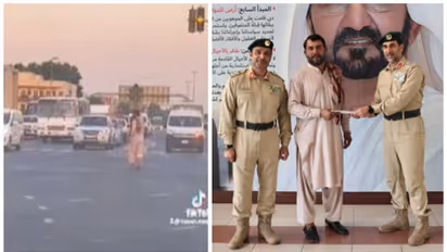 ദുബൈയിലെ സിഗ്നലില്‍ ഗതാഗതം നിയന്ത്രിച്ച പ്രവാസി വൈറല്‍; ആദരവുമായി ദുബൈ പൊലീസ്