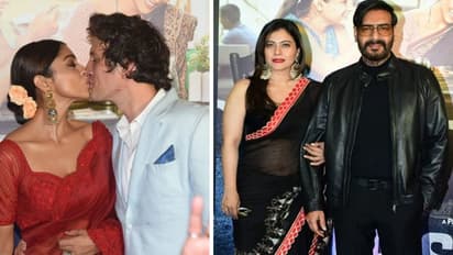 बेझिझक श्रिया सरन ने किया पति संग लिपलॉक, मैचिंग कलर की ड्रेस में दिखे काजोल-अजय देवगन, 8 PHOTOS  