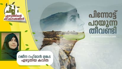 Malayalam Poem : പിന്നോട്ട് പായുന്ന തീവണ്ടി, റജീന റഹ്മാന് മങ്കട എഴുതിയ കവിത