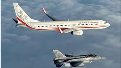 ഫുട്ബോള് ലോകകപ്പ്: യുദ്ധവിമാനങ്ങളുടെ അകമ്പടിയില് പോളണ്ട് ടീമിന്റെ യാത്ര- വീഡിയോ