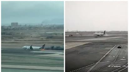 പറന്നുയരാന് മുന്നോട്ടു നീങ്ങിയ വിമാനം റണ്വേയില് ഫയര് എഞ്ചിനുമായി കൂട്ടിയിടിച്ച് രണ്ട് പേര് മരിച്ചു