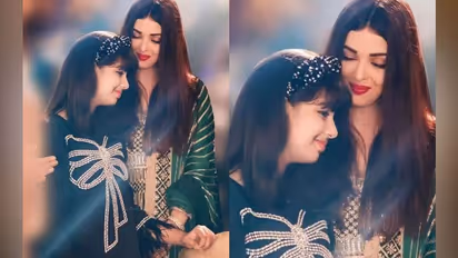 Aaradhya Bachchan birthday video: Aishwarya, Abhishek kisses their 11-year-old daughter as she cuts the cake