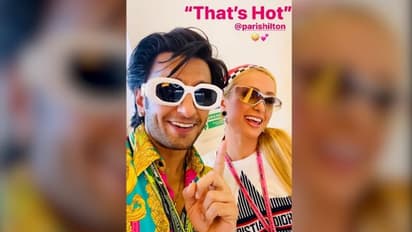 Ranveer Singh at Grand Prix: Actor poses with International celebs like Usain Bolt, Chris Gayle, Paris Hilton 