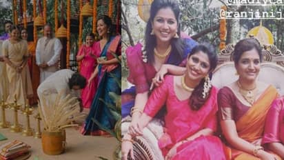  ചേച്ചിയുടെ അനുഗ്രഹം വാങ്ങുന്ന സഹോദരന്‍; വിവാഹ ചിത്രങ്ങൾ പങ്കുവച്ച് രഞ്ജിനി ഹരിദാസ്