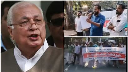 'പോക്കറ്റടിക്കാരൻ പോക്കറ്റടിച്ച ശേഷം വഴിനീളെ കള്ളൻ വരുന്നു എന്ന് പറയും പോലെ'; ഗവർണർക്കെതിരെ ഡിവൈഎഫ്ഐ പ്രതിഷേധം