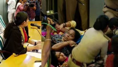 തിരുവനന്തപുരത്ത് ഇന്നും സംഘർഷം; 'മേയർ ഗോബാക്ക്' വിളിയുമായി കൗൺസിലർമാർ, ഡയസിന് മുന്നിൽ കിടന്ന് പ്രതിഷേധം