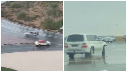 മഴയില്‍ വാഹനങ്ങളുമായി അഭ്യാസം; യുഎഇയില്‍ നിരവധി യുവാക്കള്‍ക്ക് പിഴ, വാഹനങ്ങള്‍ പിടിച്ചെടുത്തു