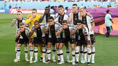Amid armband row, Germany players trolled for covering mouths in team photo before clash against Japan