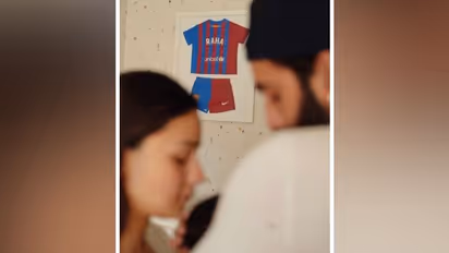 Barcelona fan Ranbir Kapoor and Alia Bhatt reveal daughter's name in unique manner; win hearts