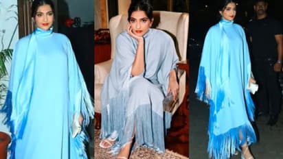 നൈറ്റ് പാര്‍ട്ടിക്ക് ബ്ലൂ ഔട്ട്ഫിറ്റില്‍ തിളങ്ങി സോനം കപൂര്‍; ചിത്രങ്ങള്‍ വൈറല്‍