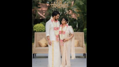 காதல் கண்கட்டுதே...! கவுதம் கார்த்திக் - மஞ்சிமா மோகன் ஜோடியின் அழகிய திருமண புகைப்படங்கள் இதோ...