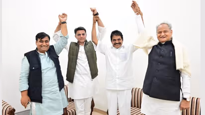 'We are united': Ashok Gehlot, Sachin Pilot seen together for first time after spat