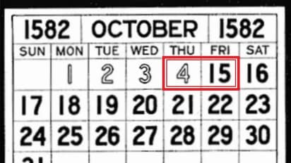 வரலாற்றில் மறைந்து போன நாட்கள்... 1582ம் ஆண்டு அக்டோபர் மாதத்தில் ஏன் 10 நாட்களை காணவில்லை? காரணம் இதோ!!