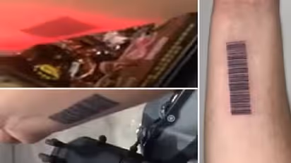 പണമിടപാടുകൾ എളുപ്പത്തിലാക്കാൻ കൈത്തണ്ടയിൽ ബാർകോഡ് ടാറ്റൂ ചെയ്ത് യുവാവ്