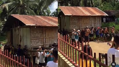 ಮಕ್ಕಳ ಹತ್ತಿರದಲ್ಲಿರಲೆಂದು ಊರವರೆಲ್ಲಾ ಸೇರಿ ವೃದ್ಧನ ಮನೆಯನ್ನೇ ಹೊತ್ತರು