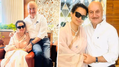 Anupam Kher meets Kangana Ranaut at airport, says 'Always a pleasure to meet my dearest'