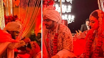 యాపిల్ బ్యూటీ హన్సిక పెళ్లి ఫోటోలు.. చూడడానికి రెండు కళ్ళు సరిపోవు, ముద్దుల్లో ముంచుతున్న సోహైల్ 