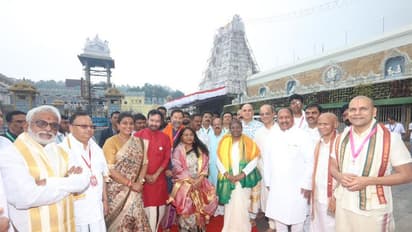 తిరుమల శ్రీవారిని దర్శించుకున్న ద్రౌపది ముర్ము.. తీర్థప్రసాదాలు అందజేసిన వేదపండితులు