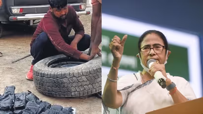 എസ്യുവിന്റെ സ്റ്റെപ്പിനി ടയറിൽ നിന്ന് പിടിച്ചെടുത്തത് 94 ലക്ഷം രൂപ, ബിജെപിക്കെതിരെ രൂക്ഷവിമർശനവുമായി മമത