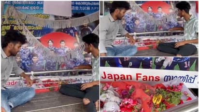 അന്നാലും എന്റെ ജപ്പാനെ! നെഞ്ചുനീറി കേരളത്തിലെ ആരാധകർ, ഫ്ലെക്സിന് മുന്നില് ചന്ദനത്തിരി കത്തിച്ച് പ്രാര്ത്ഥന