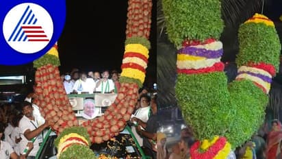 Pancharatna Rathayatra: ಶಿರಾದಲ್ಲಿ ಕೊತ್ತಂಬರಿ ಸೊಪ್ಪು ಹಾರ ಹಾಕಿ ಎಚ್‌ಡಿಕೆಗೆ ಸ್ವಾಗತ