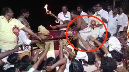 கார்த்திகை தீபம் ஏற்றுவதில் போட்டி.! கோயில் ராஜபட்டரின் வேட்டியைப் பிடித்து இழுத்த திமுக எம்எல்ஏ