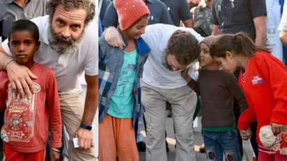 भारत जोड़ो यात्रा में आए बच्चे: बच्ची ने पूछा अंकल आपको सर्दी नहीं लगती, तो राहुल ने हंसते हुए दिया ये जवाब