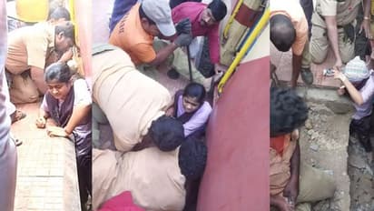 நடைமேடைக்கும், ரயிலுக்கும் இடையில் சிக்கி கொண்ட சசிகலா.. 1.30 மணிநேரம் போராடி பத்திரமாக மீட்பு..!