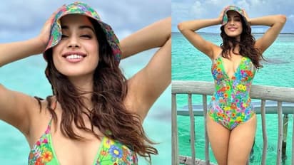 బాలీవుడ్ బ్యూటీ తెగింపు.. స్విమ్ సూట్ లో రెచ్చిపోయిన జాన్వీ కపూర్.. చూస్తే మతులు పోవాల్సిందే!