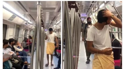 టవల్ కట్టుకుని మెట్రో ట్రైన్ ఎక్కిన యువకుడు.. ‘ఈ కాన్ఫిడెన్స్ కావాలి’.. వైరల్ వీడియో ఇదే