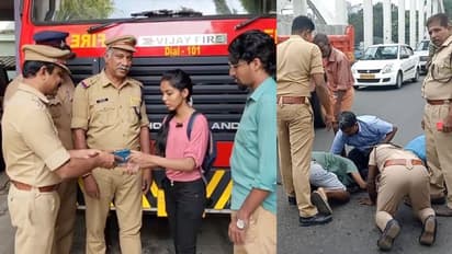യാത്രക്കിടെ വിദ്യാർഥിനിയുടെ ഫോൺ ആലുവ പാലത്തിന്റെ സ്പാനിൽ വീണു, സാഹസികമായി വീണ്ടെടുത്ത് ഫയർഫോഴ്സ്