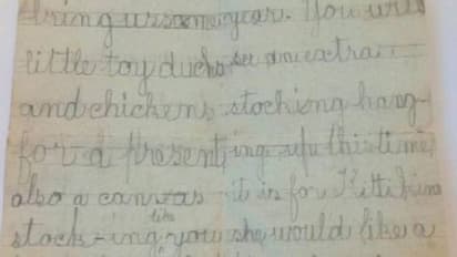 120 വര്‍ഷം മുമ്പ് അഞ്ചുവയസുകാരി സാന്താക്ലോസിന് എഴുതി കത്ത്, കത്തില്‍ ആവശ്യപ്പെട്ടിരിക്കുന്നത്... 