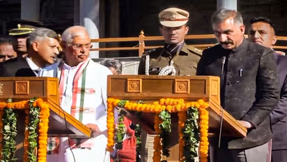 Congress leader Sukhwinder Singh Sukhu takes oath as 15th Chief Minister of Himachal Pradesh