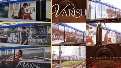 இது வேறலெவல் புரமோஷனா இருக்கே...! சென்னை மெட்ரோ ரெயிலை ஆக்கிரமித்த விஜய்யின் ‘வாரிசு’