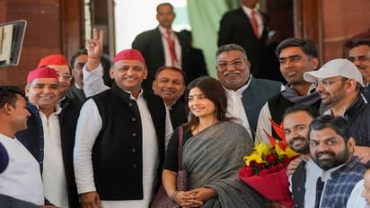 Dimple Yadav takes oath as Mainpuri MP; touches Sonia Gandhi's feet for blessings
