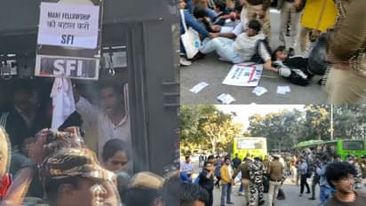 മൗലാനാ ആസാദ് ഫെല്ലോഷിപ്പ് തിരികെ കൊണ്ടുവരണമെന്ന് ആവശ്യം; ദില്ലിയിൽ എസ്എഫ്ഐ പ്രക്ഷോഭം