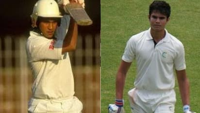 அப்பா சச்சினை போலவே அறிமுக ரஞ்சி போட்டியில் சதமடித்த அர்ஜுன் டெண்டுல்கர்..! புலிக்கு பிறந்தது பூனையாகுமா..?