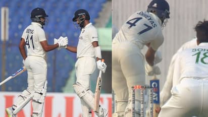 అదృష్టం అంటే శ్రేయాస్ అయ్యర్దే! బంతి వికెట్లకు తగిలినా కిందపడని బెయిల్స్...