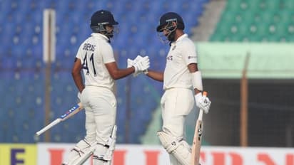 സെഞ്ചുറിക്കരികെ പൂജാര വീണു, ഉറച്ചുനിന്ന് ശ്രേയസ്; ബംഗ്ലാദേശിനെതിരെ ഒന്നാം ടെസ്റ്റില്‍ ഇന്ത്യ മികച്ച നിലയില്‍