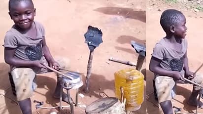 ಗುಜುರಿಯಿಂದಲೇ ಸಂಗೀತಾ ಪರಿಕರ ತಯಾರಿಸಿದ ಪುಟಾಣಿ: ಪ್ರತಿಭೆಗೆಲ್ಲಿಯ ಬಡತನ