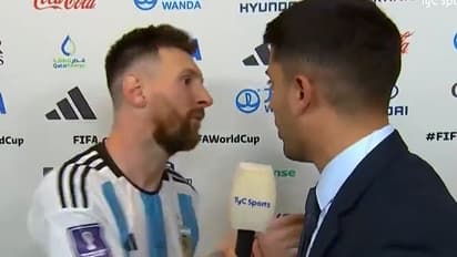 ഇത്തവണയും മെസി ഇന്‍റര്‍വ്യൂ തടസപ്പെടുത്തി, ക്രൊയേഷ്യന്‍ കോച്ചിന്‍റെ അടുത്തേക്ക് നീങ്ങി; വീഡിയോ