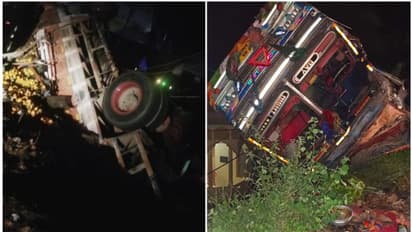 ചുരത്തില് അപകടങ്ങള് തുടര്ക്കഥ; ഓറഞ്ച് കയറ്റി വന്ന ലോറി പള്ളിയുടെ മുകളിലേക്ക് മറിഞ്ഞു