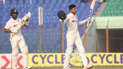 సెంచరీ చేసి అవుటైన శుబ్‌మన్ గిల్, పూజారా హాఫ్ సెంచరీ...  బంగ్లాదేశ్ ముందు కొండంత లక్ష్యం...