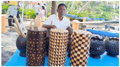 പെൻസ്റ്റാൻഡ് മുതൽ കുപ്പികൾ വരെ; ചിരട്ട കൊണ്ട് കൗതുക വസ്തുക്കളൊരുക്കി സലിം